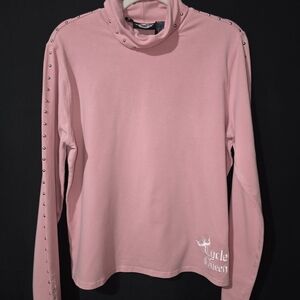 Harley-Davidson Pink Studded Long Sleeve Top